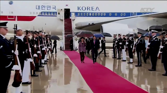 박 대통령, 워싱턴 도착…방미 일정 시작