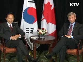 한·캐나다 정상 "FTA 조속체결 노력"