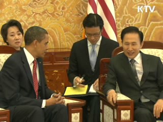 이 대통령, 미·중 정상 만나 환율갈등 중재