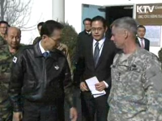이 대통령, 연합사 방문 "추가도발 철저대비"