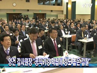 양건 감사원장 "공직기강 확립에 강도 높은 감찰"