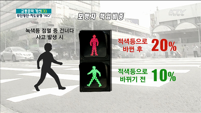 무단횡단·차도보행 난무… 도로 위 안전 '보행자부터'