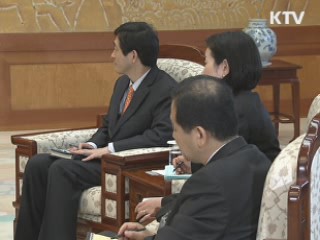 이 대통령, 日 공명당 대표 접견