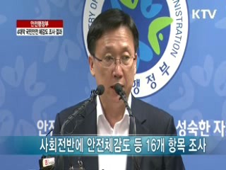 4대악 국민안전 체감조사 결과