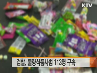 검찰, 불량식품사범 113명 구속