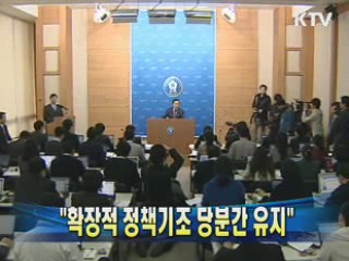 윤증현 장관 "확장적 정책기조 당분간 유지"