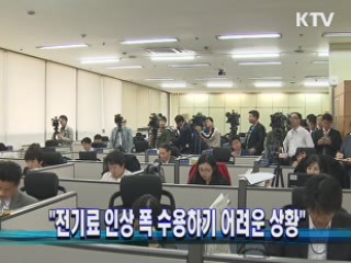 "전기료 인상 폭 수용하기 어려운 상황"