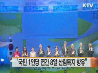 "국민 1인당 연간 8일 산림복지 향유"