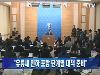 "유류세 인하 포함 단계별 대책 준비"