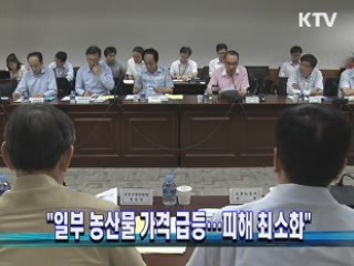 "일부 농산물 가격 급등…피해 최소화"