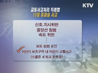 학교 내 교통사고도 형사처벌 받는다