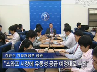 강만수, '외환 현물시장에도 보유액 투입'