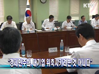 "경제민주화, 대기업 위축시키려는 것 아니다"