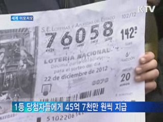 스페인 복권 당첨금'3조 6천억'···세계 최대