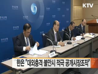 한국은행 "대외충격 불안시 적극 공개시장조작"
