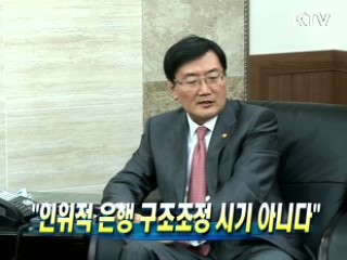 "인위적 은행 구조조정 시기 아니다"