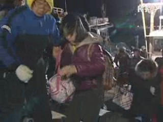 인청항에 이어지는 피난행렬