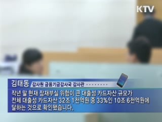 감사원 "부실위험 카드대출 10조원 넘어"