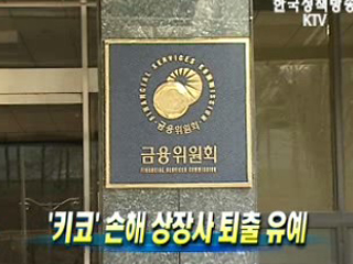  '키코' 손해 상장사 퇴출 유예