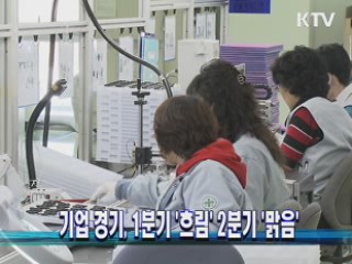 기업 경기, 1분기 '흐림' 2분기 '맑음'