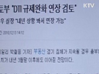 DTI 규제완화 연장 검토 안해