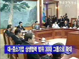 대·중소기업간 상생협력 확대