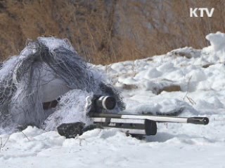 땀으로 혹한 녹이는 해병대 훈련현장