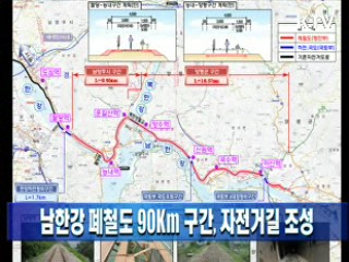 남한강 폐철도 90Km 구간, 자전거길 조성