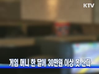 게임 머니 한 달에 30만원 이상 못 산다