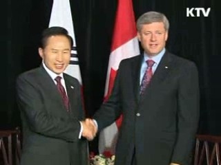 한·캐나다 정상 "FTA 조속체결 노력"