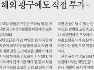 국민연금, 탐사단계 해외광구 직접투자