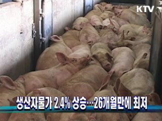 생산자물가 2.4% 상승···26개월만에 최저