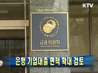 은행 기업대출 면책 확대 검토