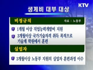 비정규직·실업자 훈련·생계비 대부