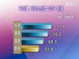 서비스업 경쟁력 강화, 만성적자 개선