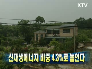 신재생에너지 비중 4.3%로 높인다