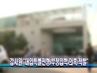 감사원 "대입특별전형 부정입학 의혹 적발"