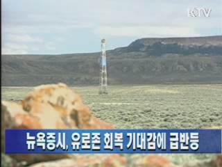 뉴욕증시, 유로존 회복 기대감에 급반등