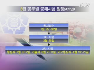 5급·7급·9급 국가공무원 시험 일정 확정