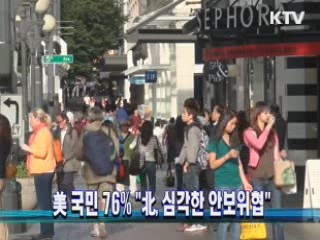 美 국민 76% "北, 심각한 안보위협"