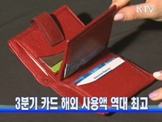 3분기 카드 해외 사용액 역대 최고