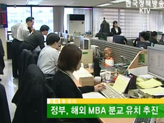정부, 해외 MBA 분교 유치 추진 