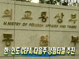 한ㆍ인도 CEPA, 다음주 쟁점타결 추진 