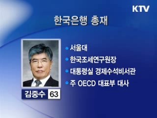 차기 한은 총재에 김중수 씨 내정