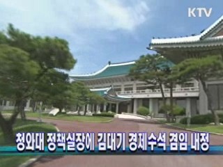 청와대 정책실장에 김대기 경제수석 겸임 내정
