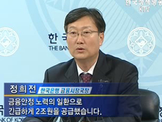 한은, 긴급 유동성자금 2조원 공급
