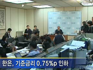 기준금리 0.75%p 인하, 은행채 매입