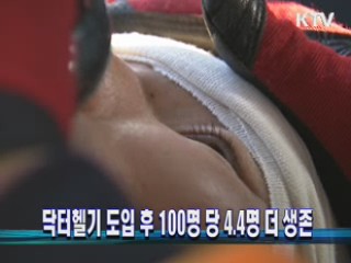닥터헬기 도입 후 100명 당 4.4명 더 생존
