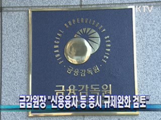 금감원장 "신용융자 등 증시 규제완화 검토"