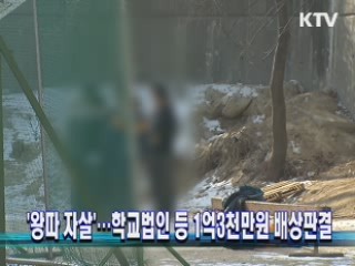 왕따 자살'···학교법인 등 1억3천만원 배상판결